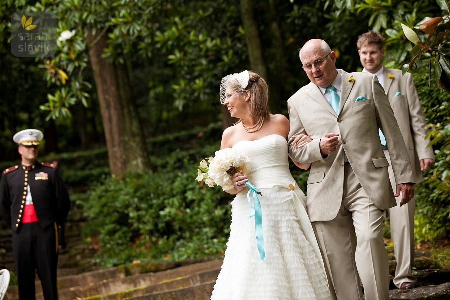 bride and dad and brother