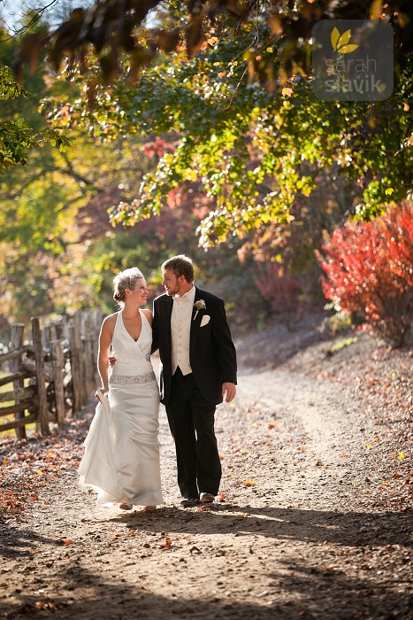 Bride groom on a farm