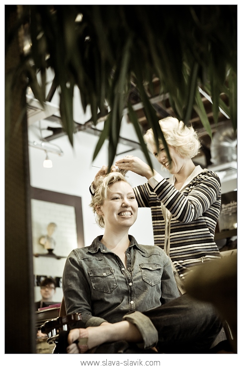 Bride-to-be at a Hair Salon