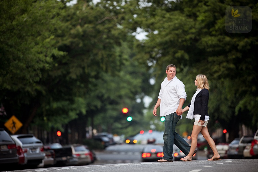 Couple Crossing Street