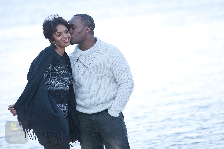 Engaged Couple by Lake Engaged Couple by Lake