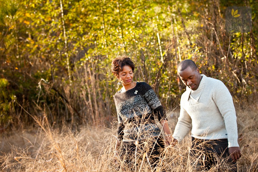 Engagement Photo in Tall Grass Engagement Photo in Tall Grass