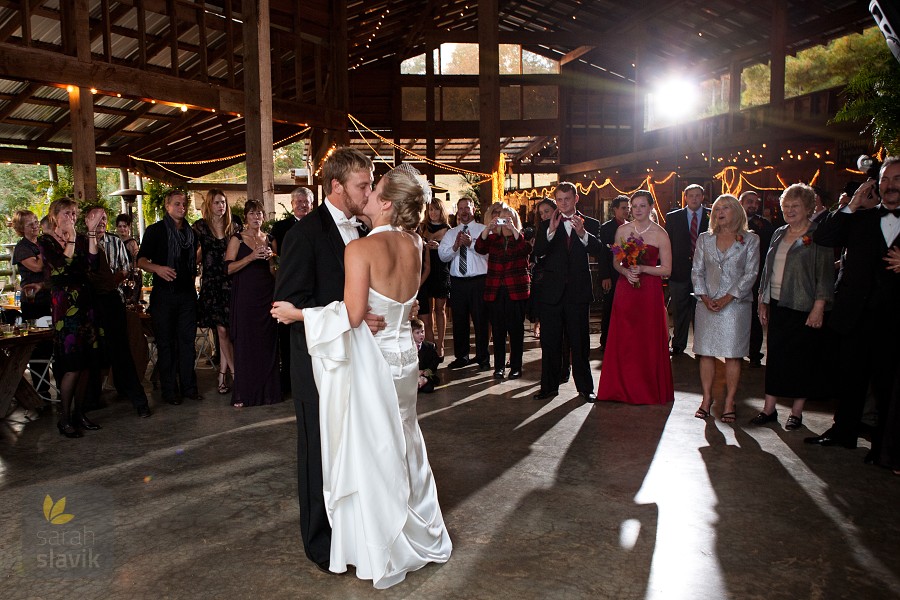 First dance in a barn