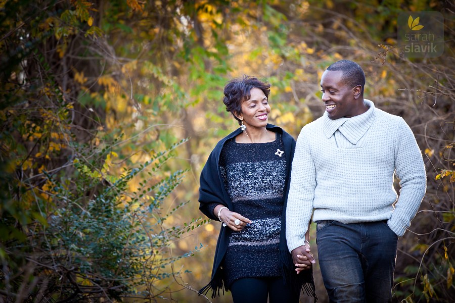Walking Engaged Couple Walking Engaged Couple