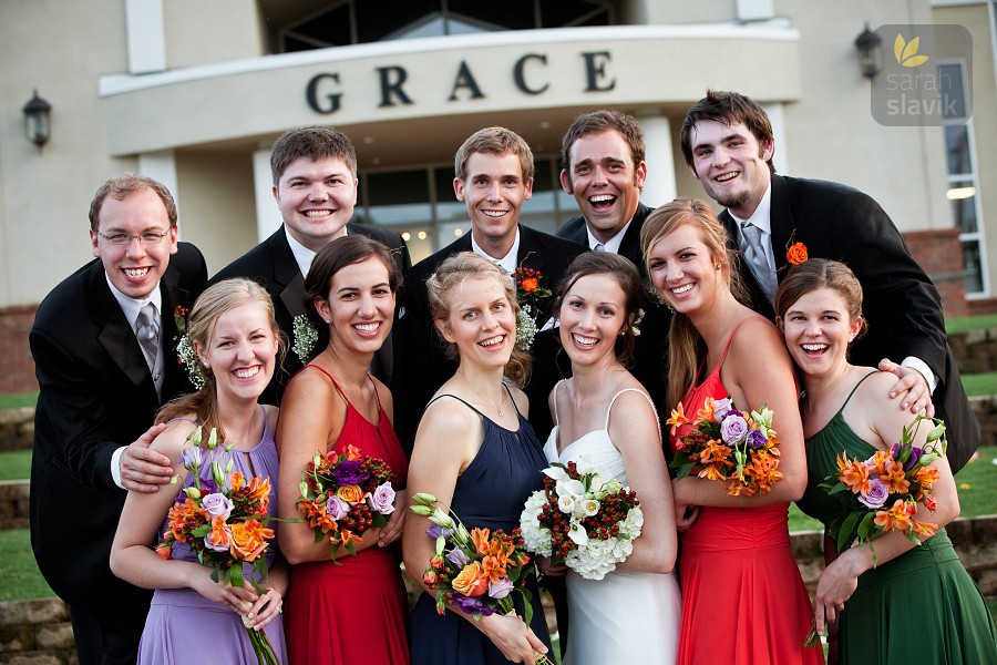 wedding party portrait