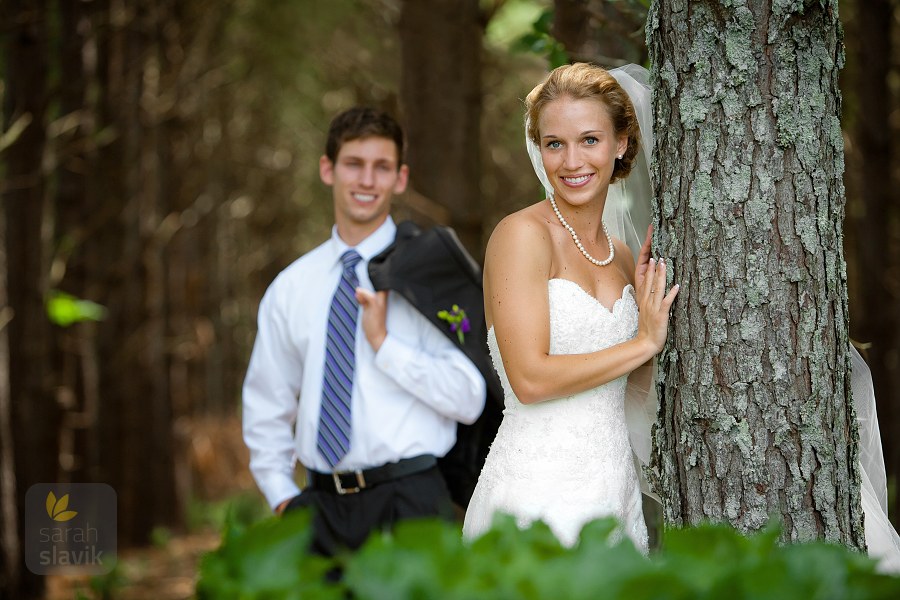 Bridal portrait outdoors