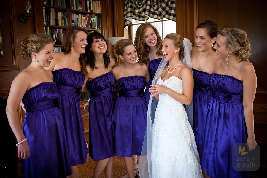 Bride and bridesmaids