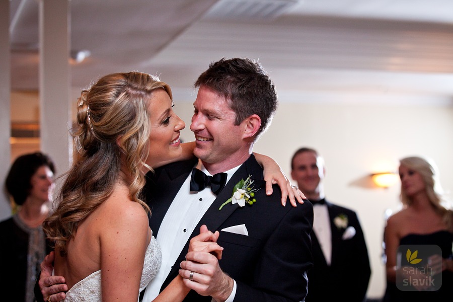 Bride and groom dance