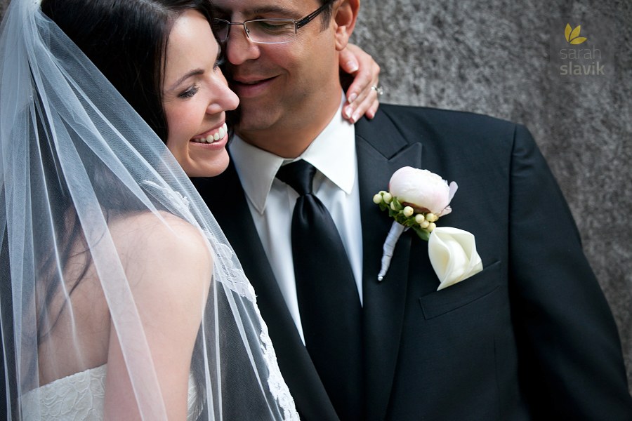 Closeup wedding portrait