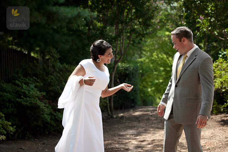 Fun wedding portrait