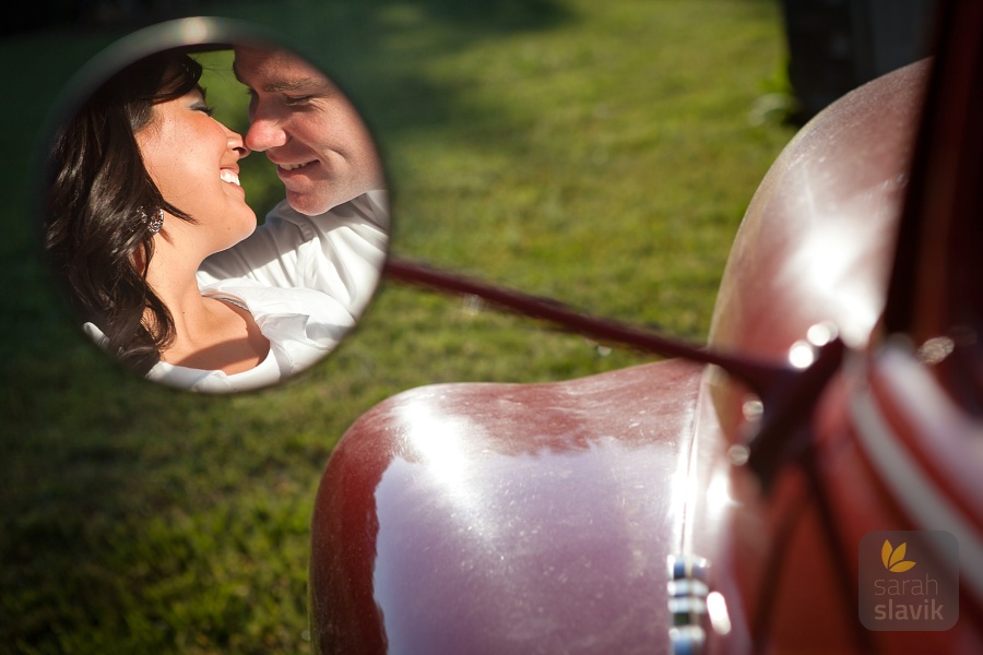 In the mirror of a car In the mirror of a car