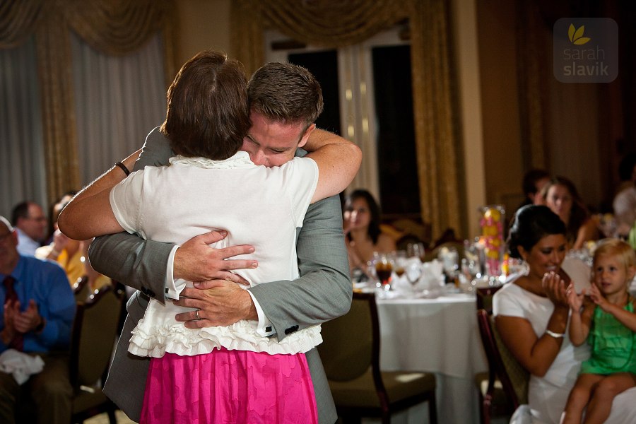 Mother and son dance