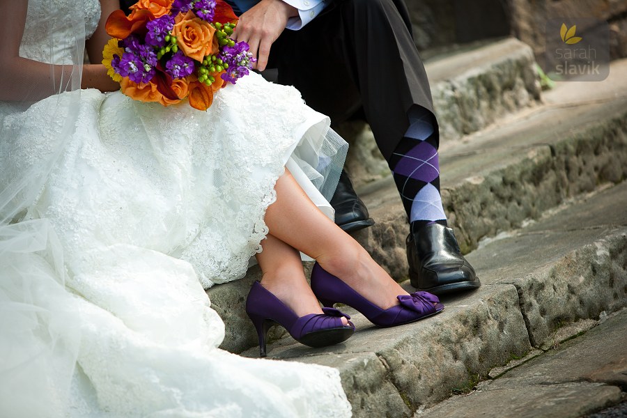 Purple wedding shoes