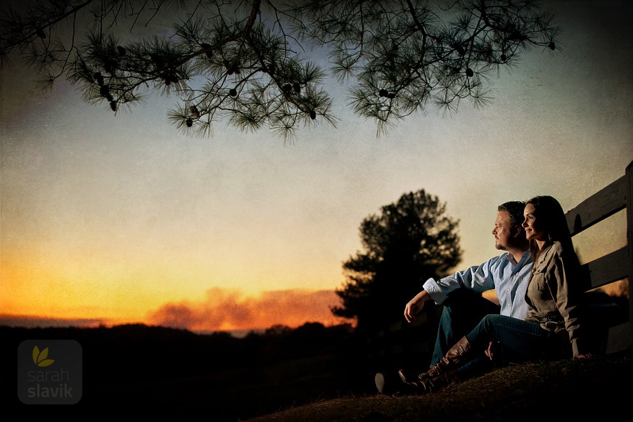 Sunset engagement photo