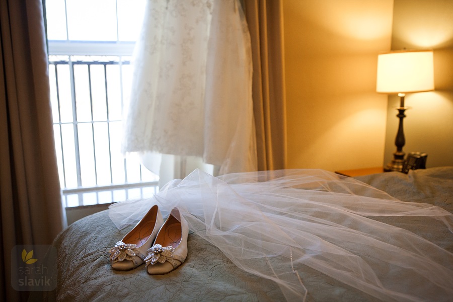 Wedding Shoes Flats, Veil, and Wedding Dress
