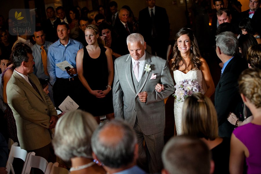 Bride down the aisle