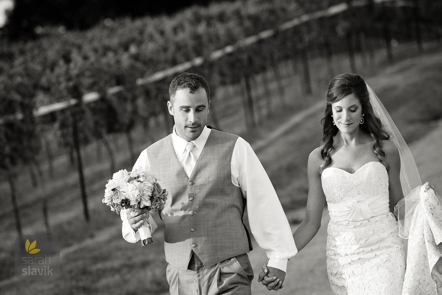 Couple in vineyard