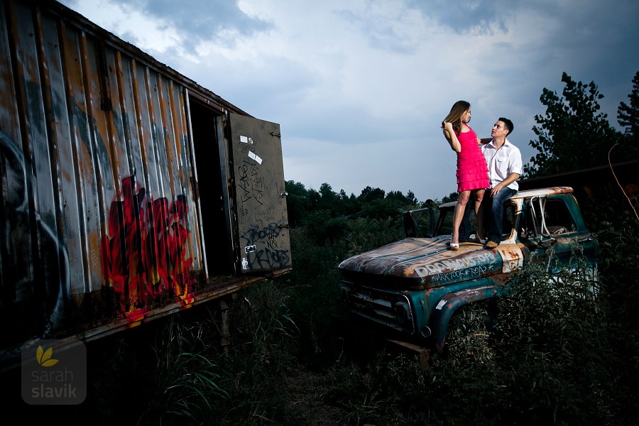 Goat Farm engagement photo