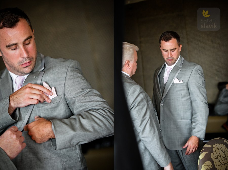 Groom with hankie