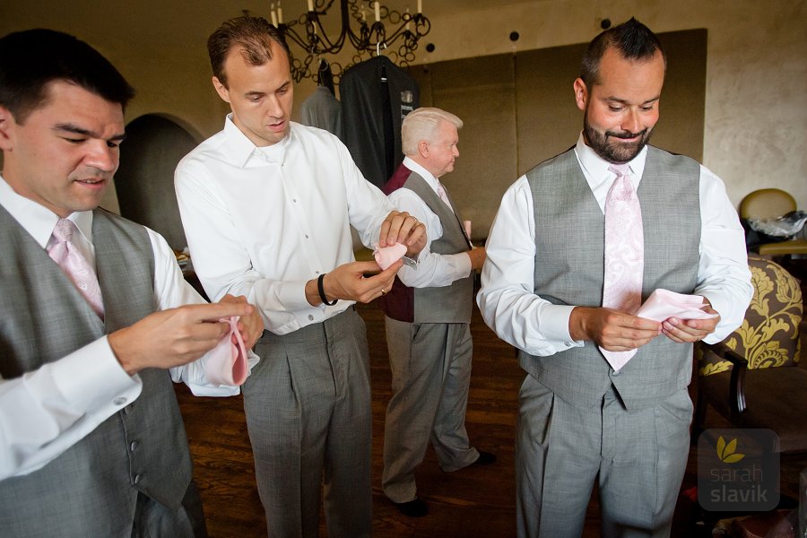 Groomsmen with hankies