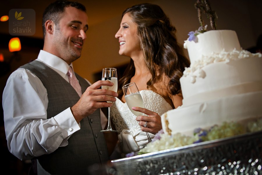 Toasting with cake