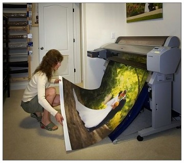canvas printing on an Epson 44" printer