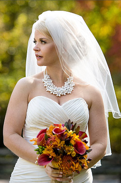 Bride in the fall